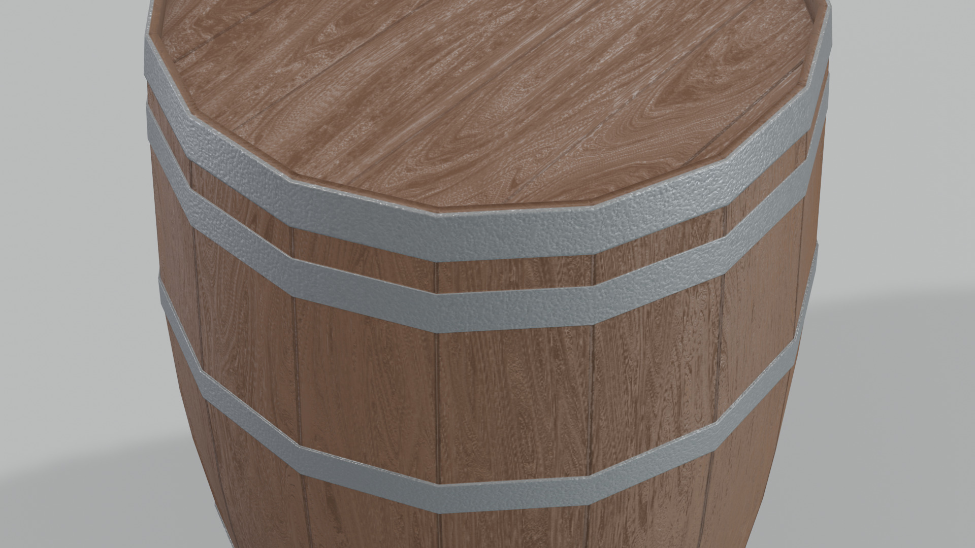 Heavy Toasted Lowpoly Rundlet Barrel Low-poly 3D model_4