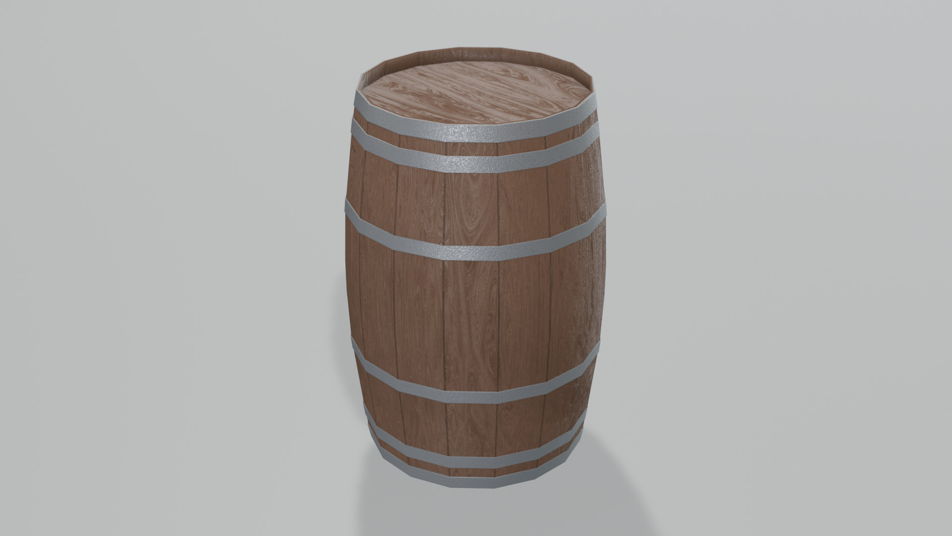 Heavy Toasted Lowpoly Rundlet Barrel Low-poly 3D model_1
