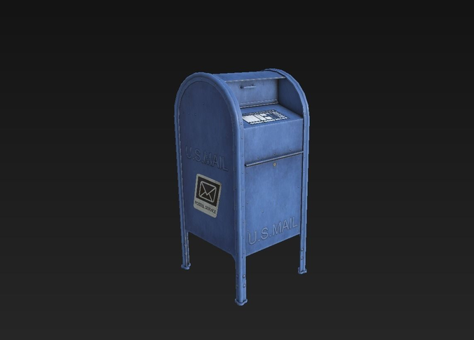 US Mailbox Free low-poly 3D model