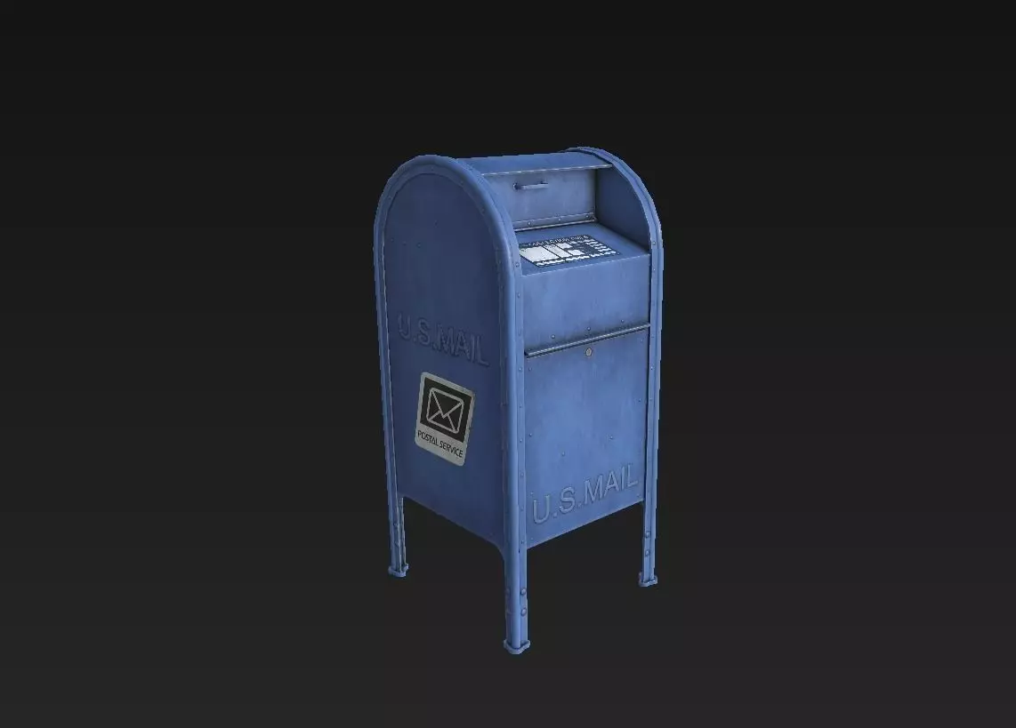 US Mailbox Free low-poly 3D model