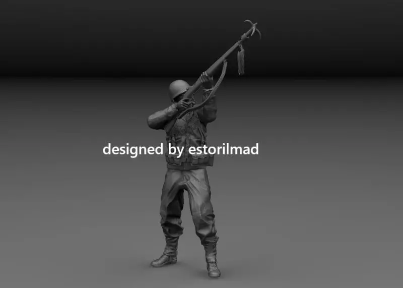 WW2 AMERICAN RANGER SOLDIER NORMANDY POINTE DU HOC v2 3D print model
