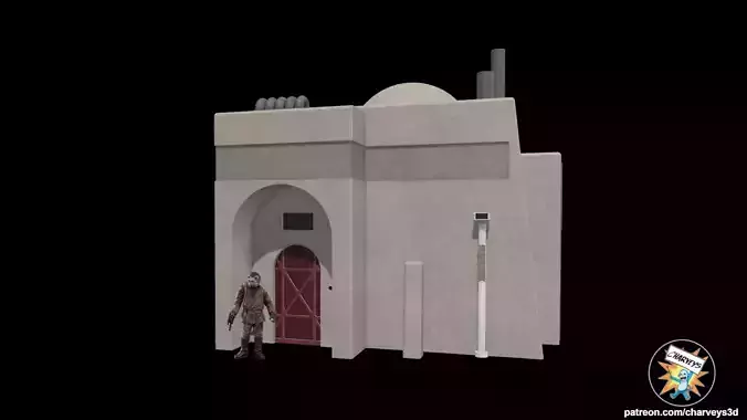 Star Wars Tatooine Building 2 for 4 inch figures 3D print model
