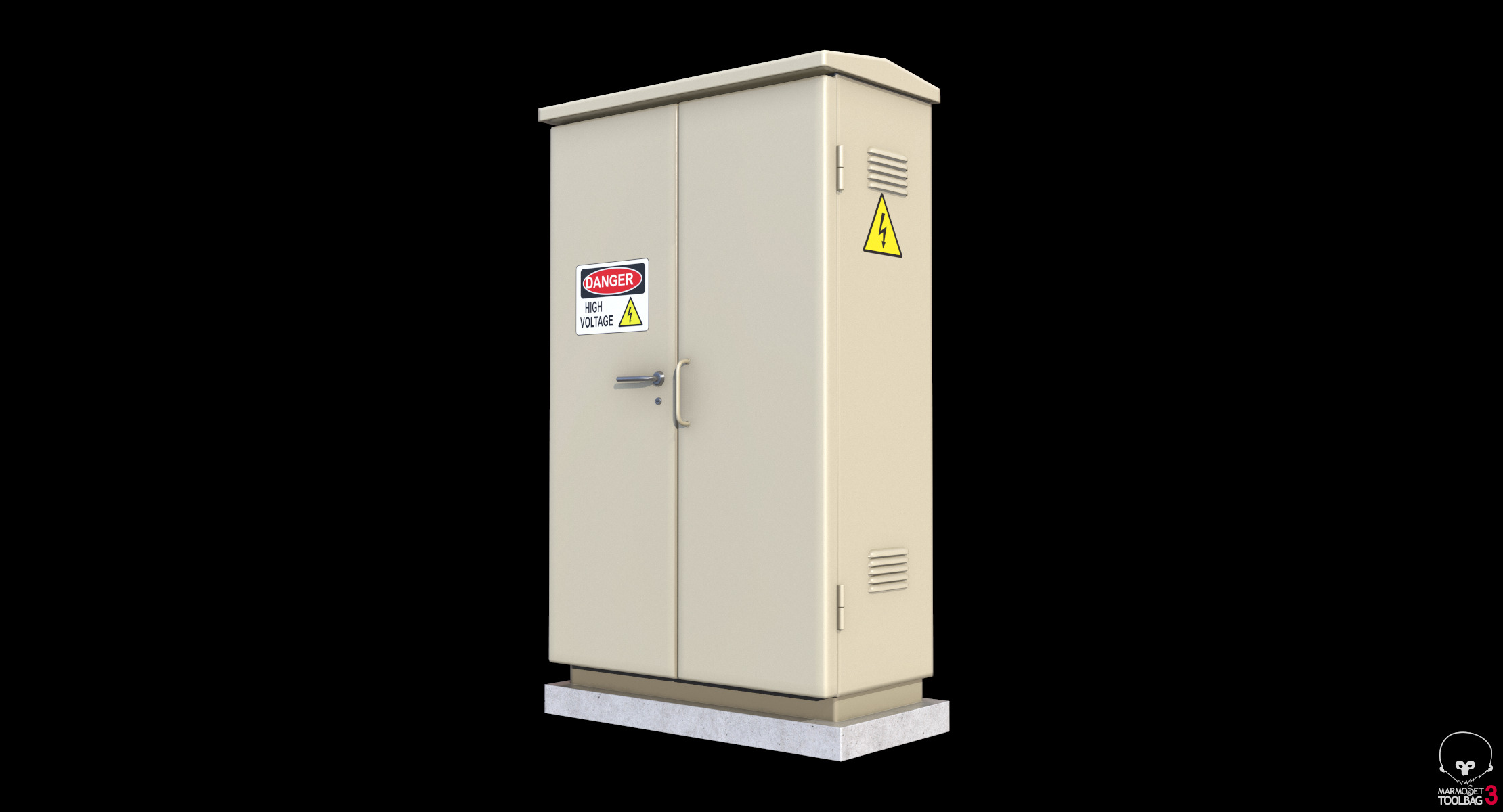Electric Box Low-poly 3D model_9