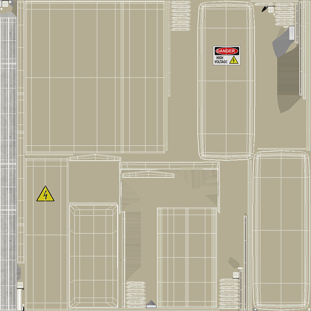 Electric Box Low-poly 3D model_8