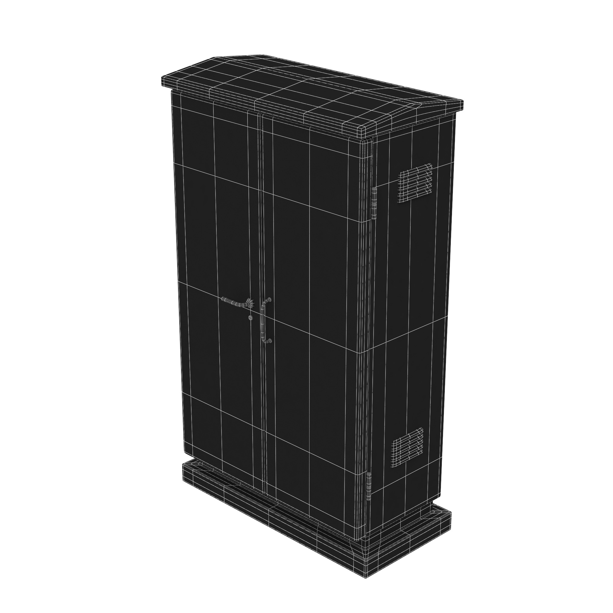 Electric Box Low-poly 3D model_7