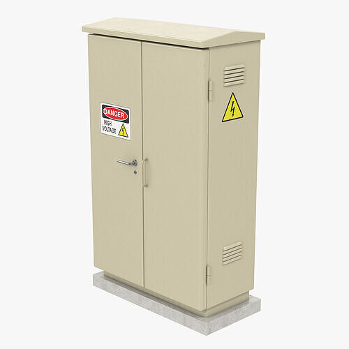 Electric Box Low-poly 3D model
