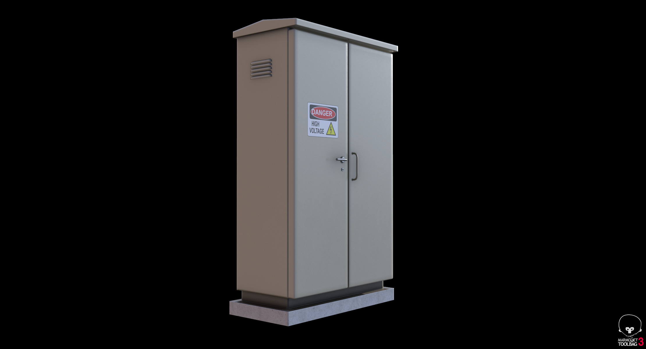 Electric Box Low-poly 3D model_10