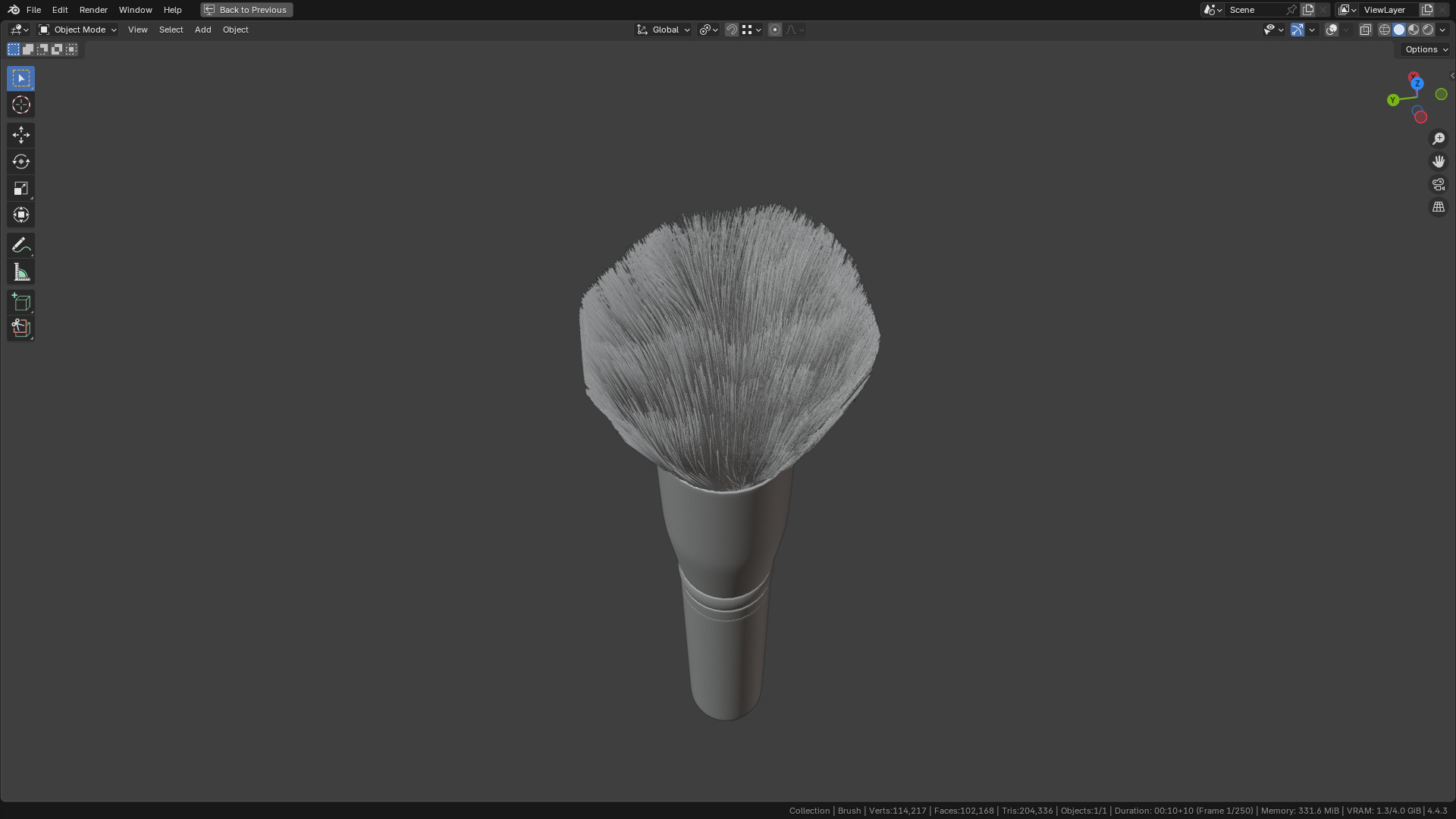 Make Up Brush PBR 21 3D model_38