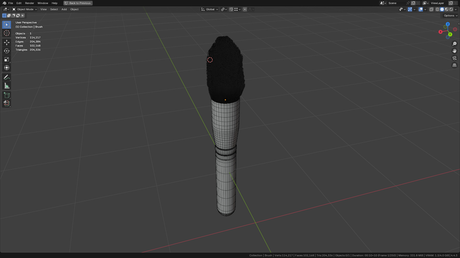 Make Up Brush PBR 21 3D model_41