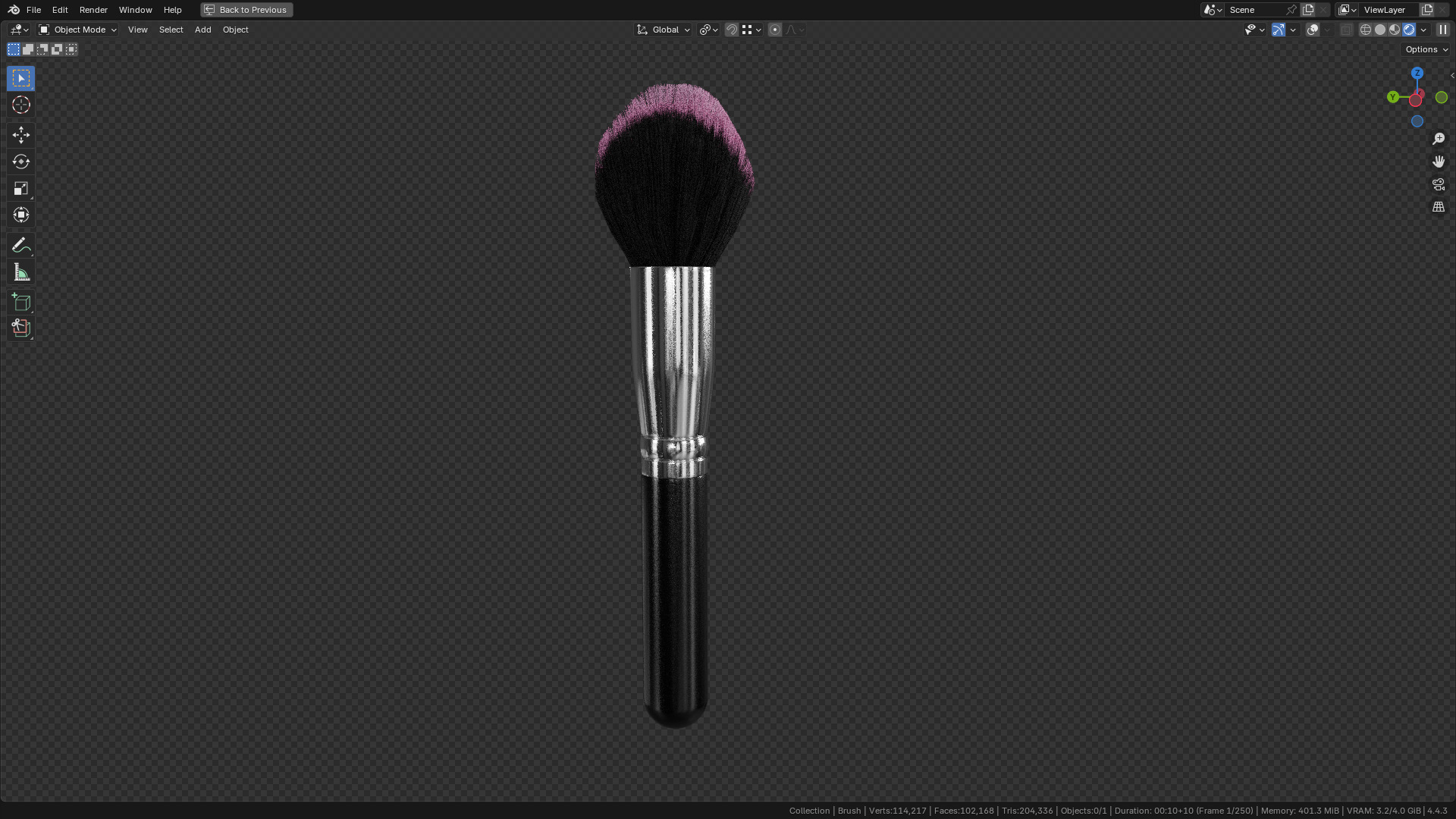 Make Up Brush PBR 21 3D model_21