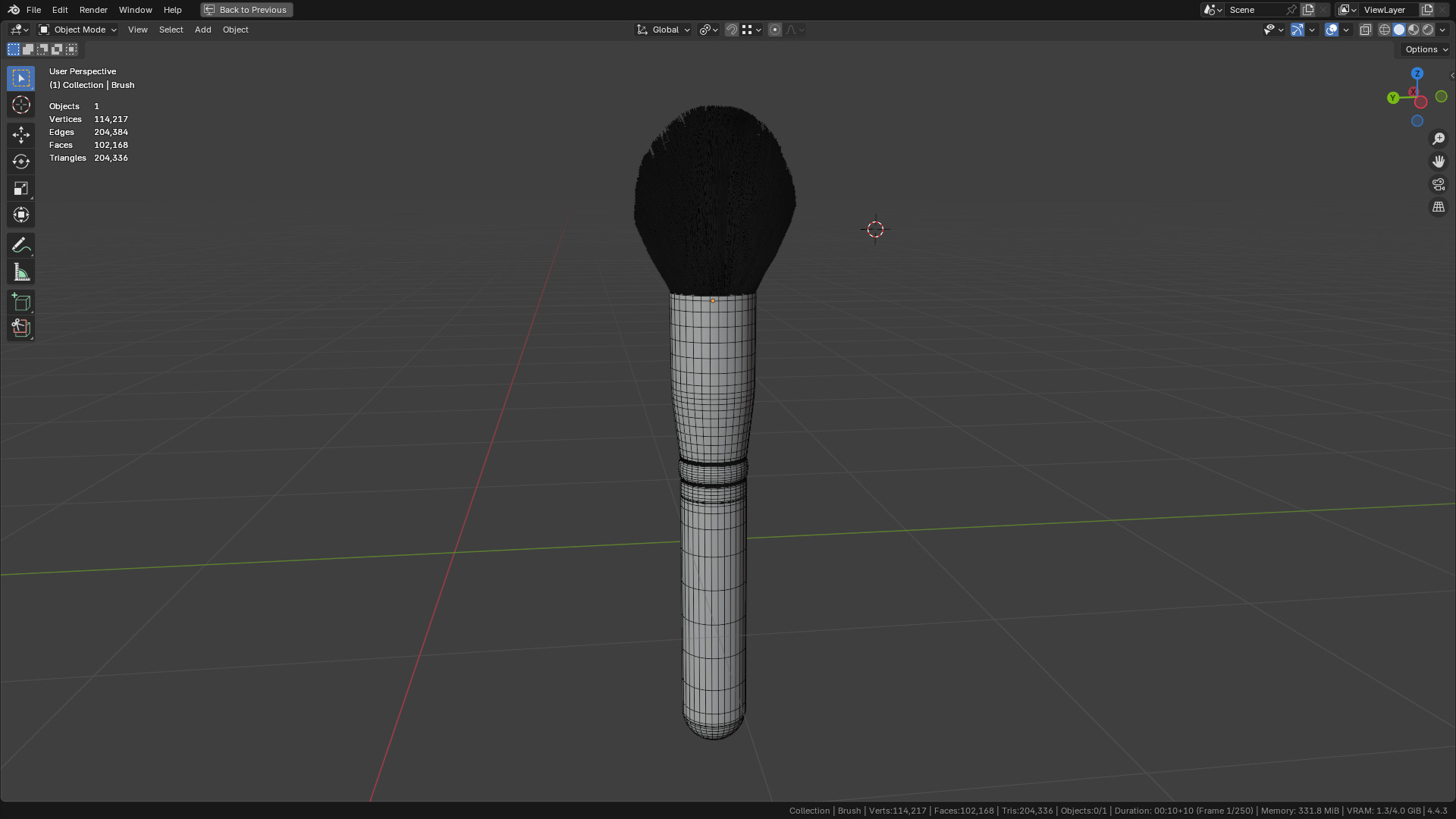 Make Up Brush PBR 21 3D model_42
