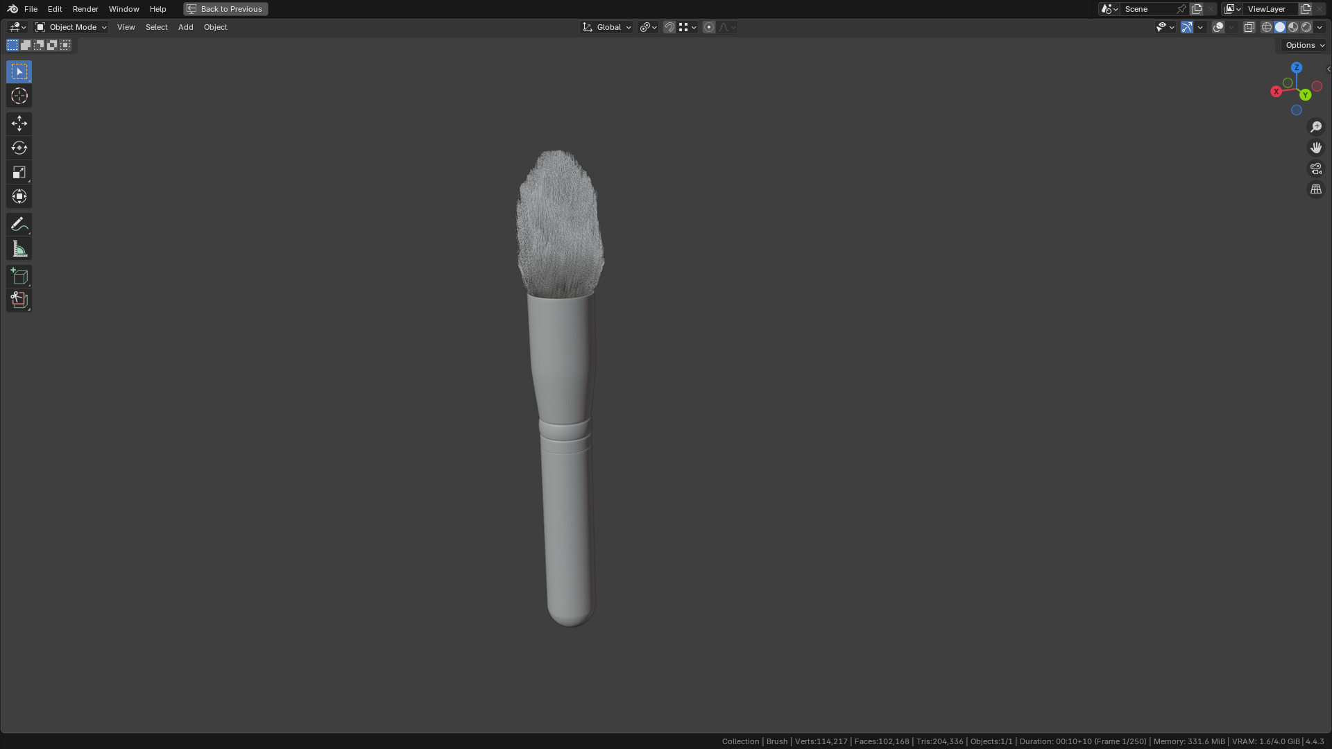 Make Up Brush PBR 21 3D model_26
