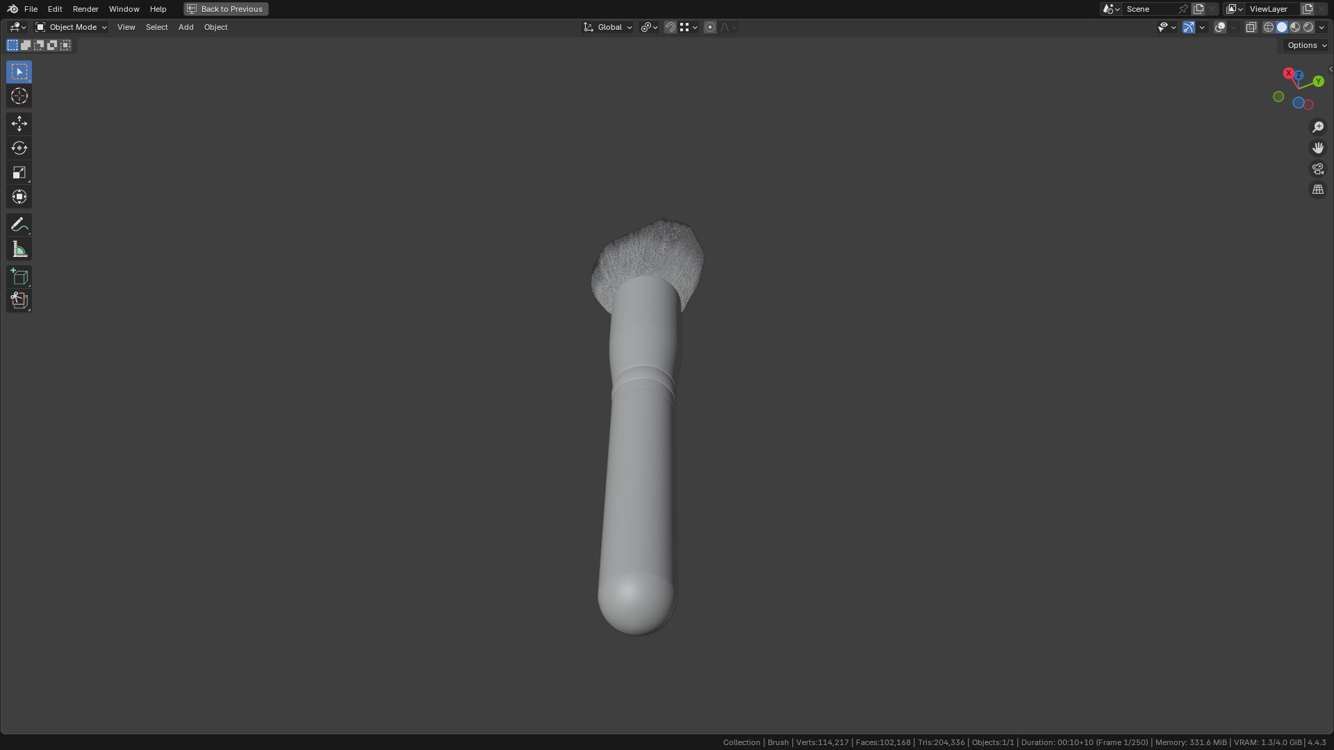 Make Up Brush PBR 21 3D model_33