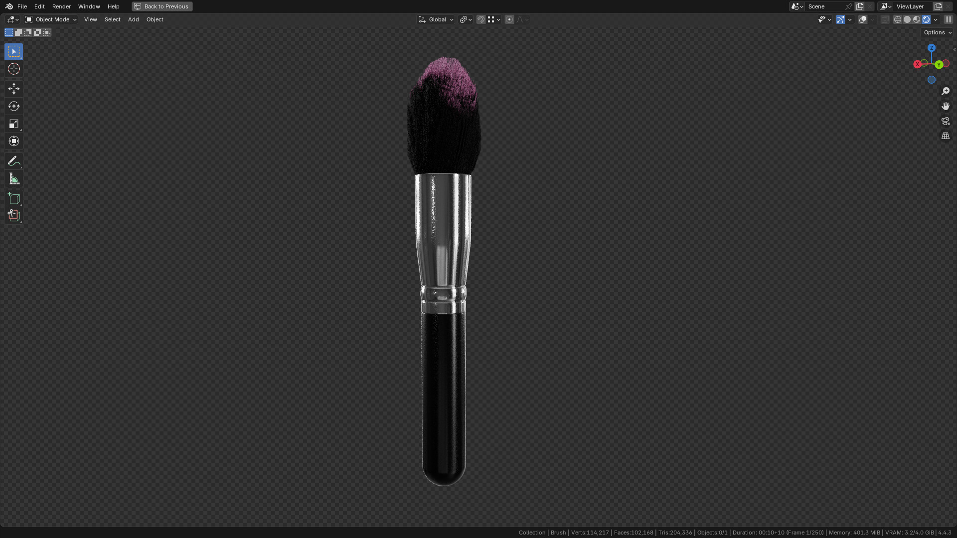 Make Up Brush PBR 21 3D model_23