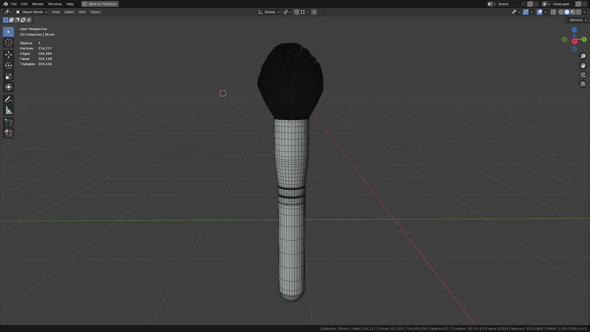Make Up Brush PBR 21 3D model_40