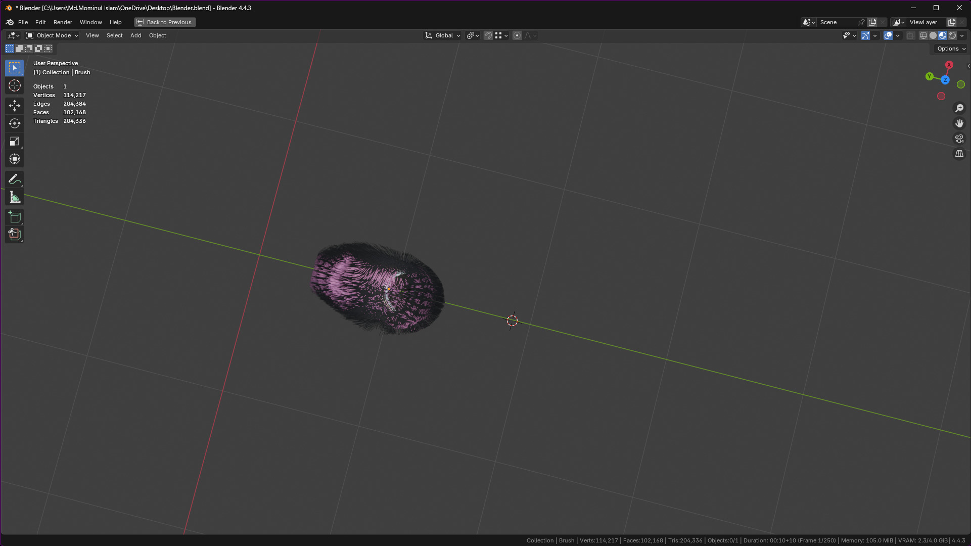 Make Up Brush PBR 21 3D model_12