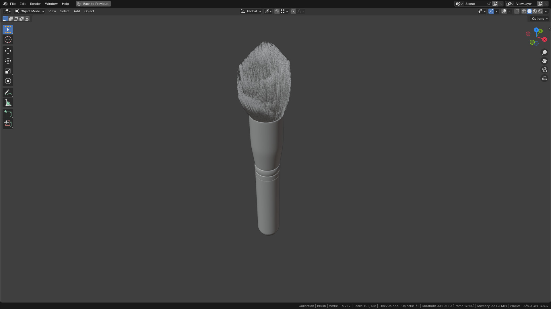 Make Up Brush PBR 21 3D model_29