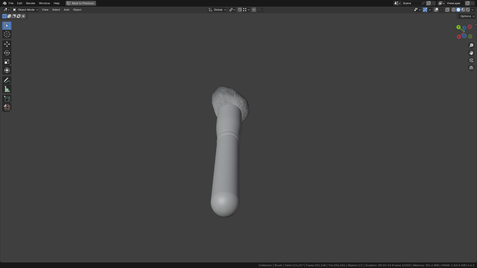 Make Up Brush PBR 21 3D model_32