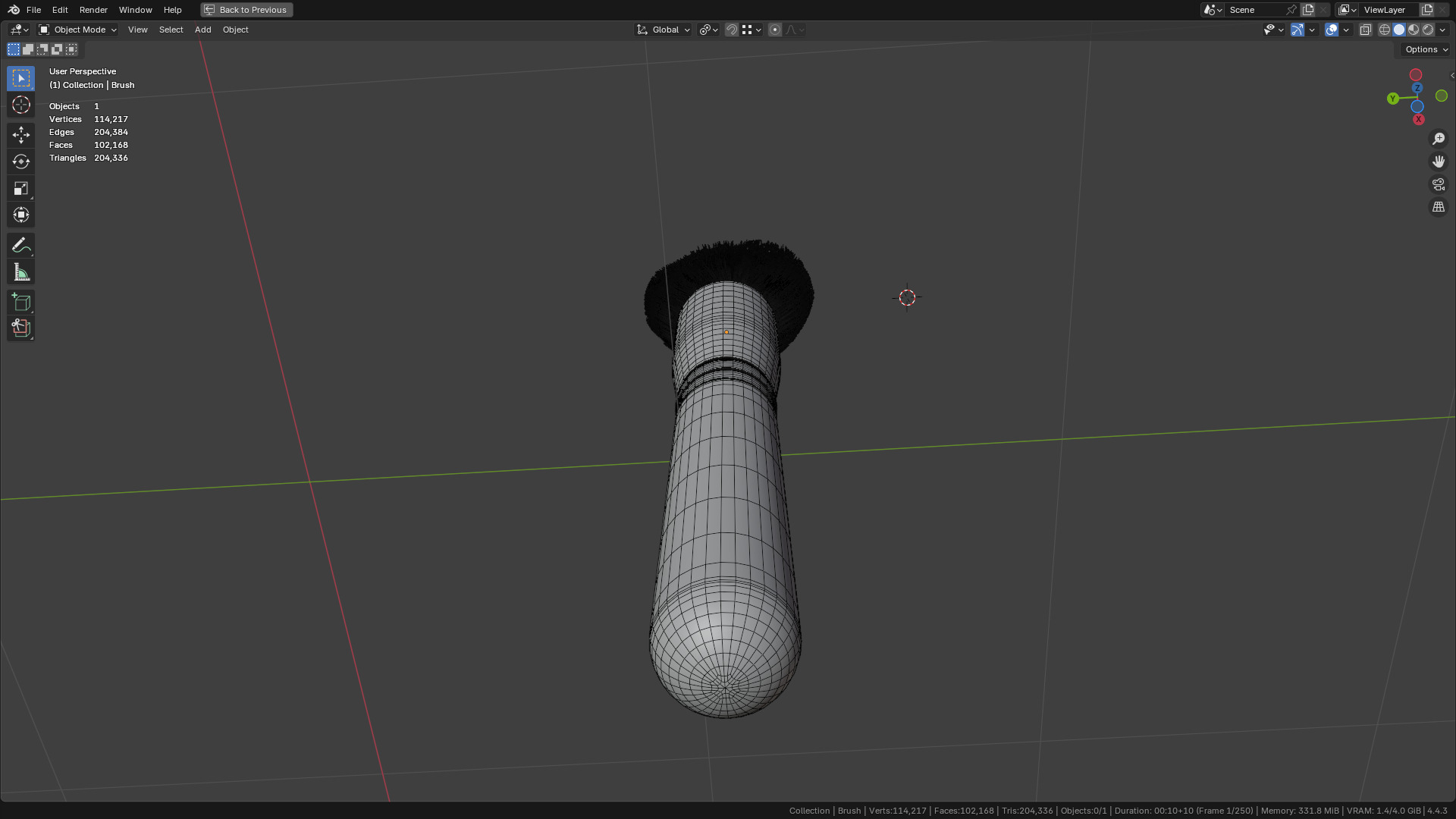 Make Up Brush PBR 21 3D model_43