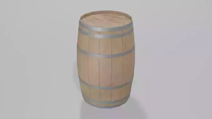 Light Toasted Lowpoly Rundlet Barrel