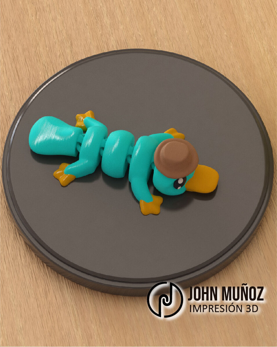 Platypus Articulated Version and Keychain 3D print model_1