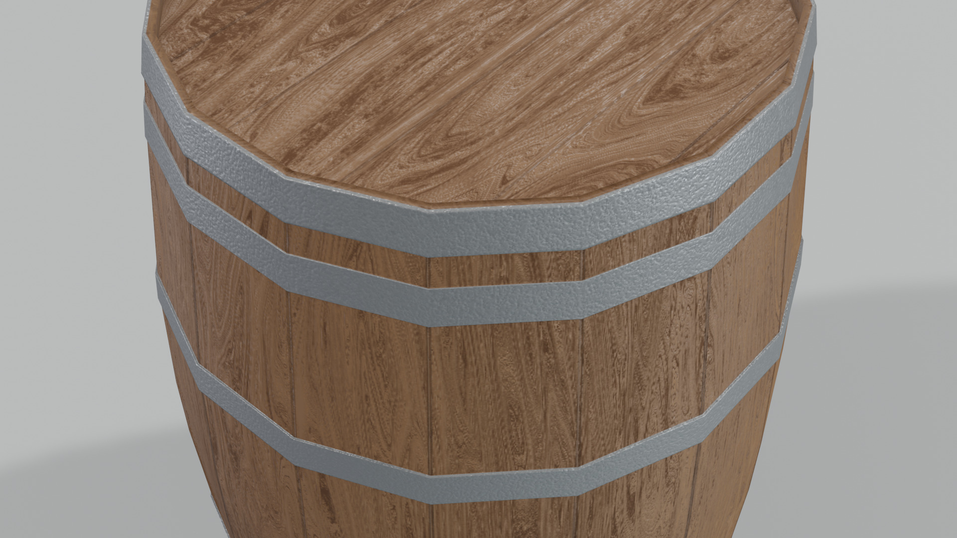 Medium Toasted Lowpoly Rundlet Barrel Low-poly 3D model_4