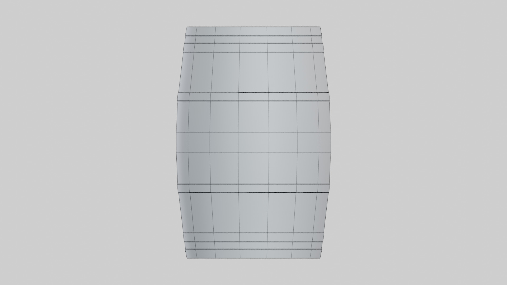 Medium Toasted Lowpoly Rundlet Barrel Low-poly 3D model_6