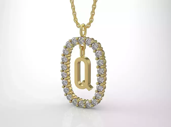 Pendant Letter Q