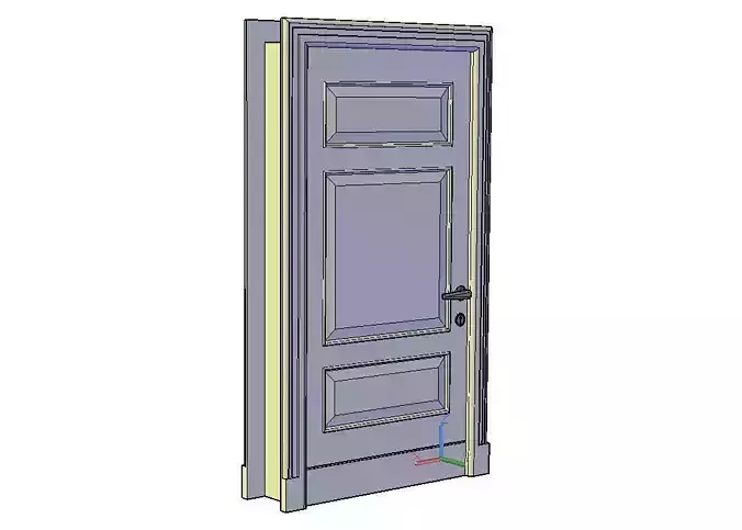 3D DOOR with handle