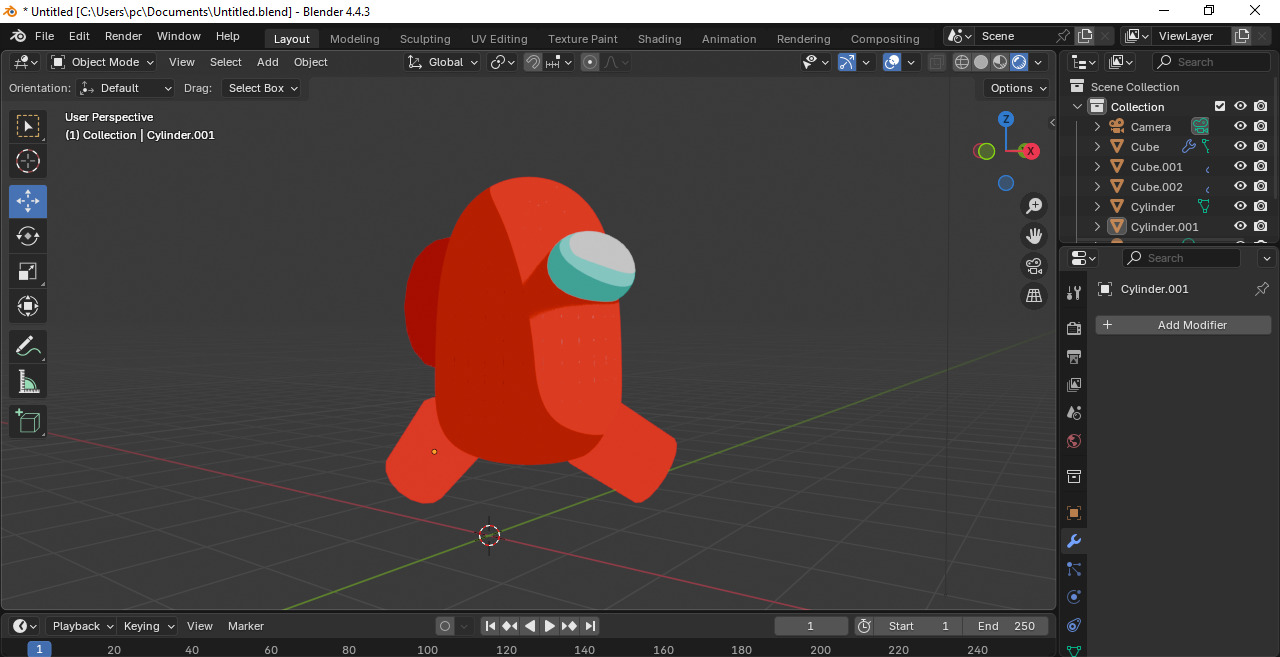 estatuilla de among us 3D print model_1