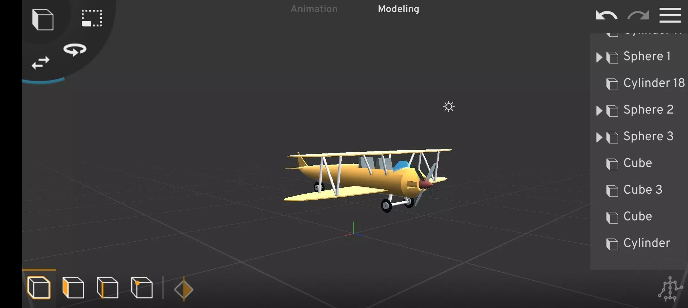 By plane Free low-poly 3D model