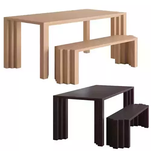 Mokko Cadence Table and Bench