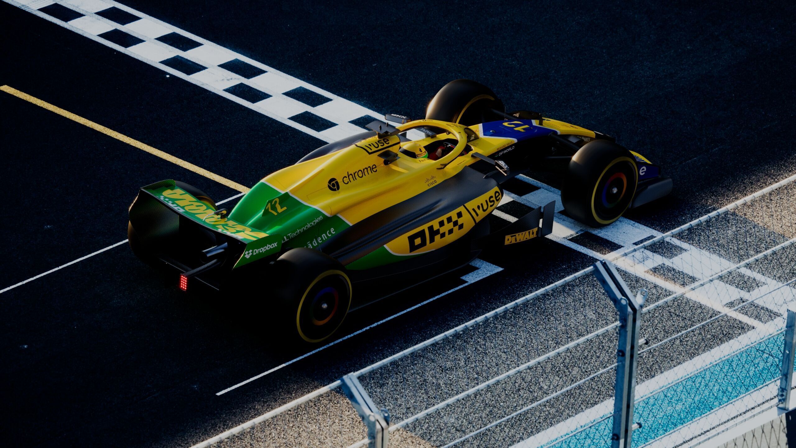 F1 Ayrton Senna Modern Helmet Gameready Low-poly 3D model_4