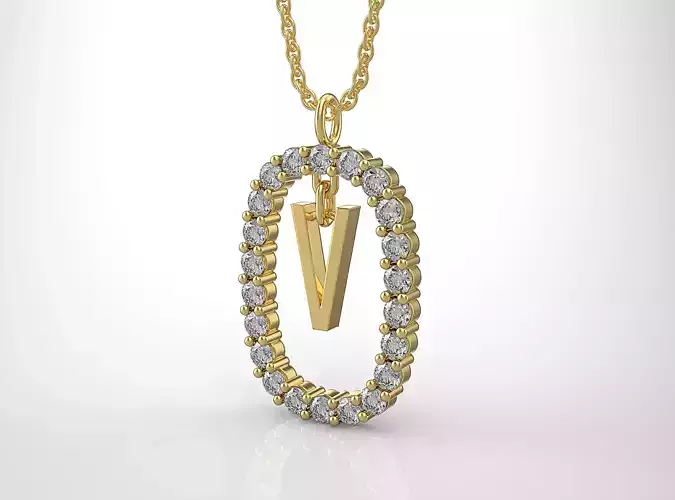Pendant Letter V