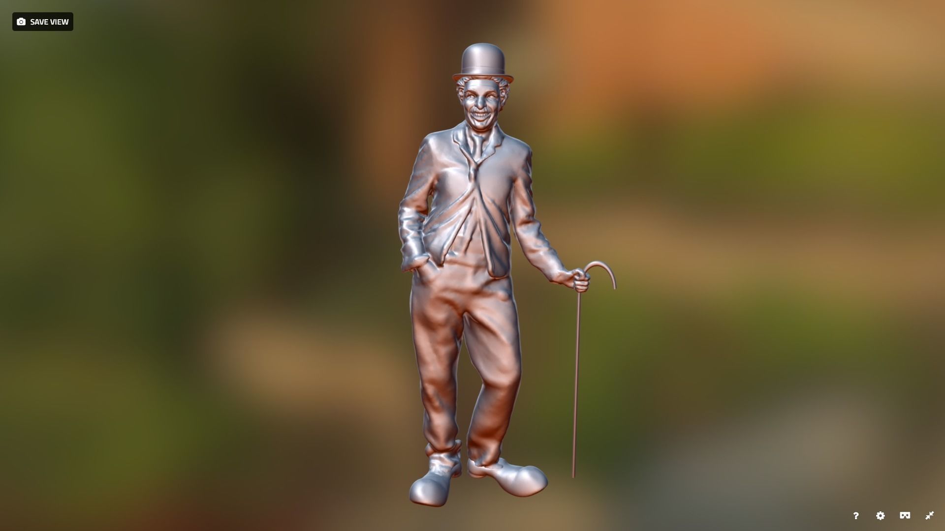 Charlie Chaplin Standing 3D model