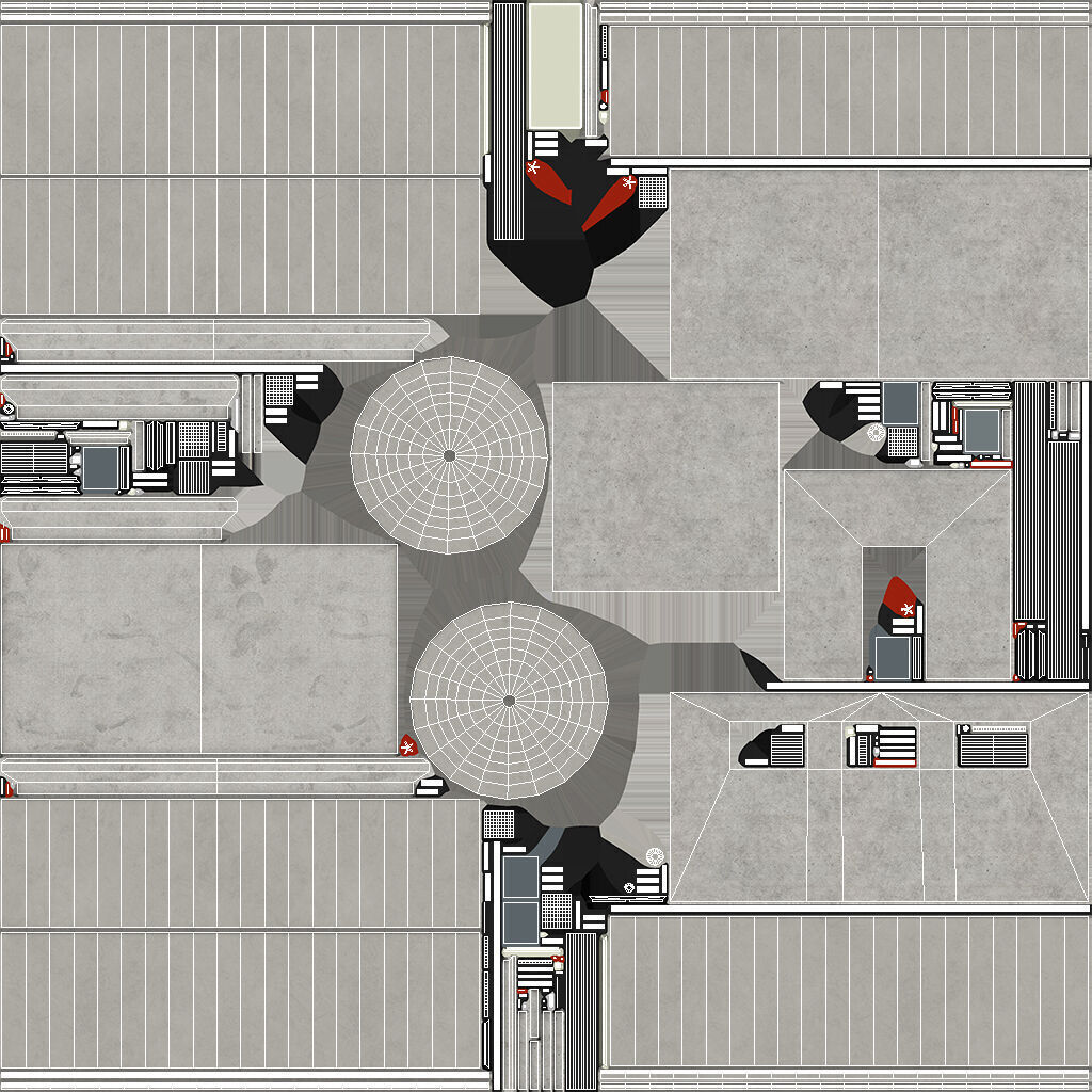 Industrial Silo Building Low-poly 3D model_8