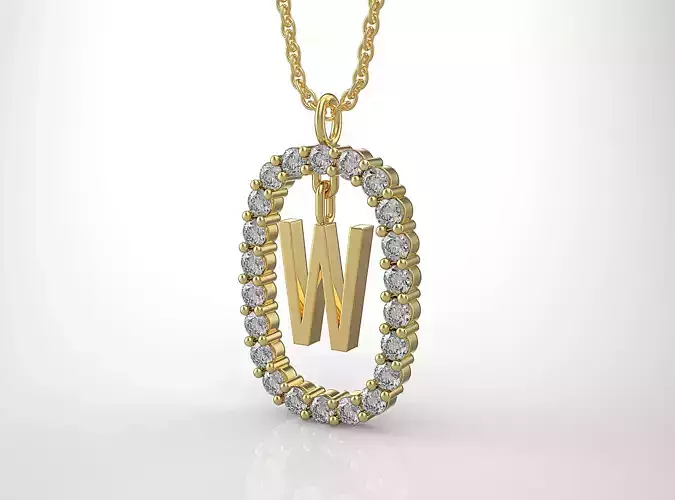 Pendant Letter W