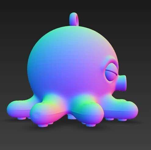 Cute Octopus Keychain 3D Printable Minimal Sea Creature 3D print model_12