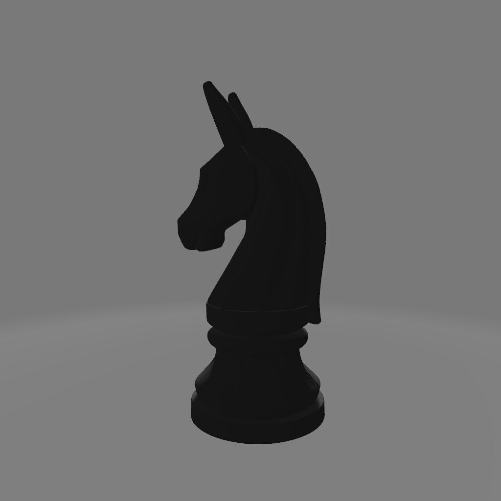 Minimalist Donkey Chess Piece 3D print model_4