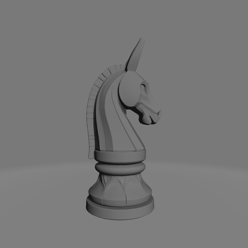 Minimalist Donkey Chess Piece 3D print model_3
