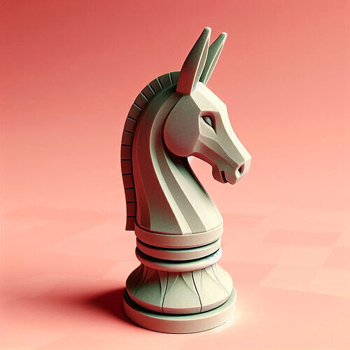 Minimalist Donkey Chess Piece 3D print model