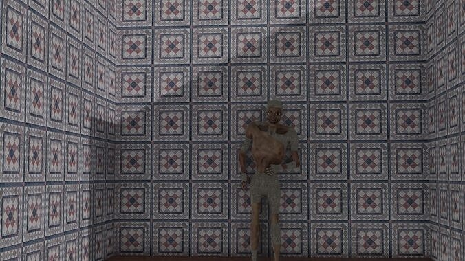 tortured mutilated prisoner was subjected to a cruel experiment  Low-poly 3D model