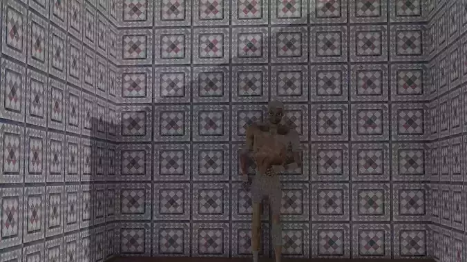 tortured mutilated prisoner was subjected to a cruel experiment  Low-poly 3D model