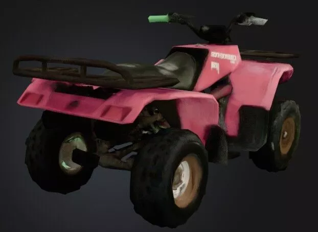 ATV Vehicle Low-poly 3D model