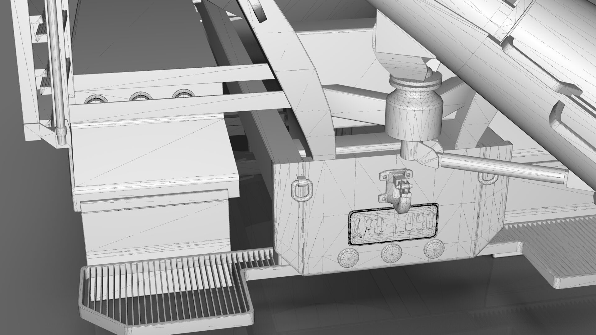 Beck Concrete Mixer Equipment 3D Model  BLENDER Low-poly 3D model_21