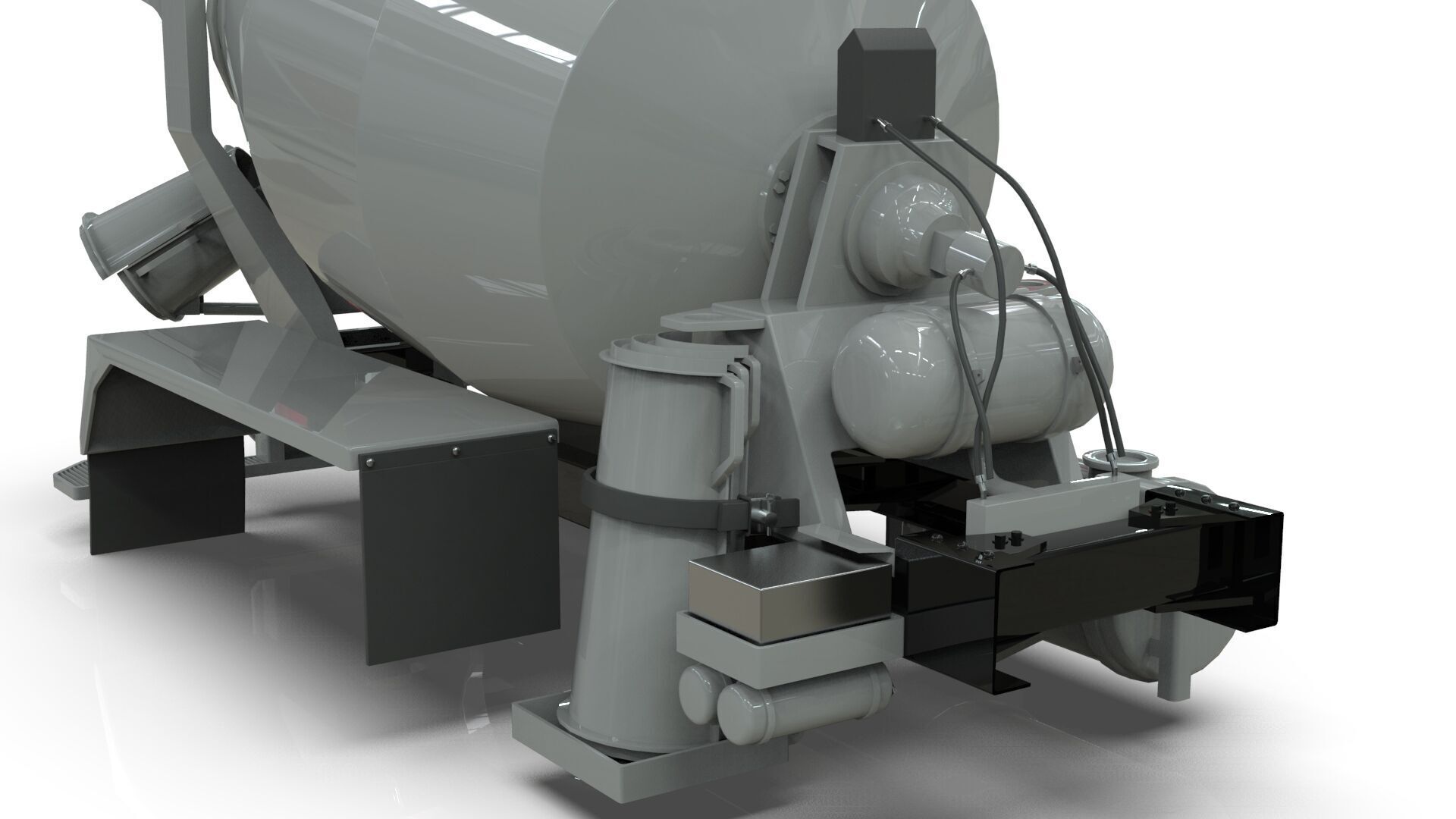 Beck Concrete Mixer Equipment 3D Model  BLENDER Low-poly 3D model_6