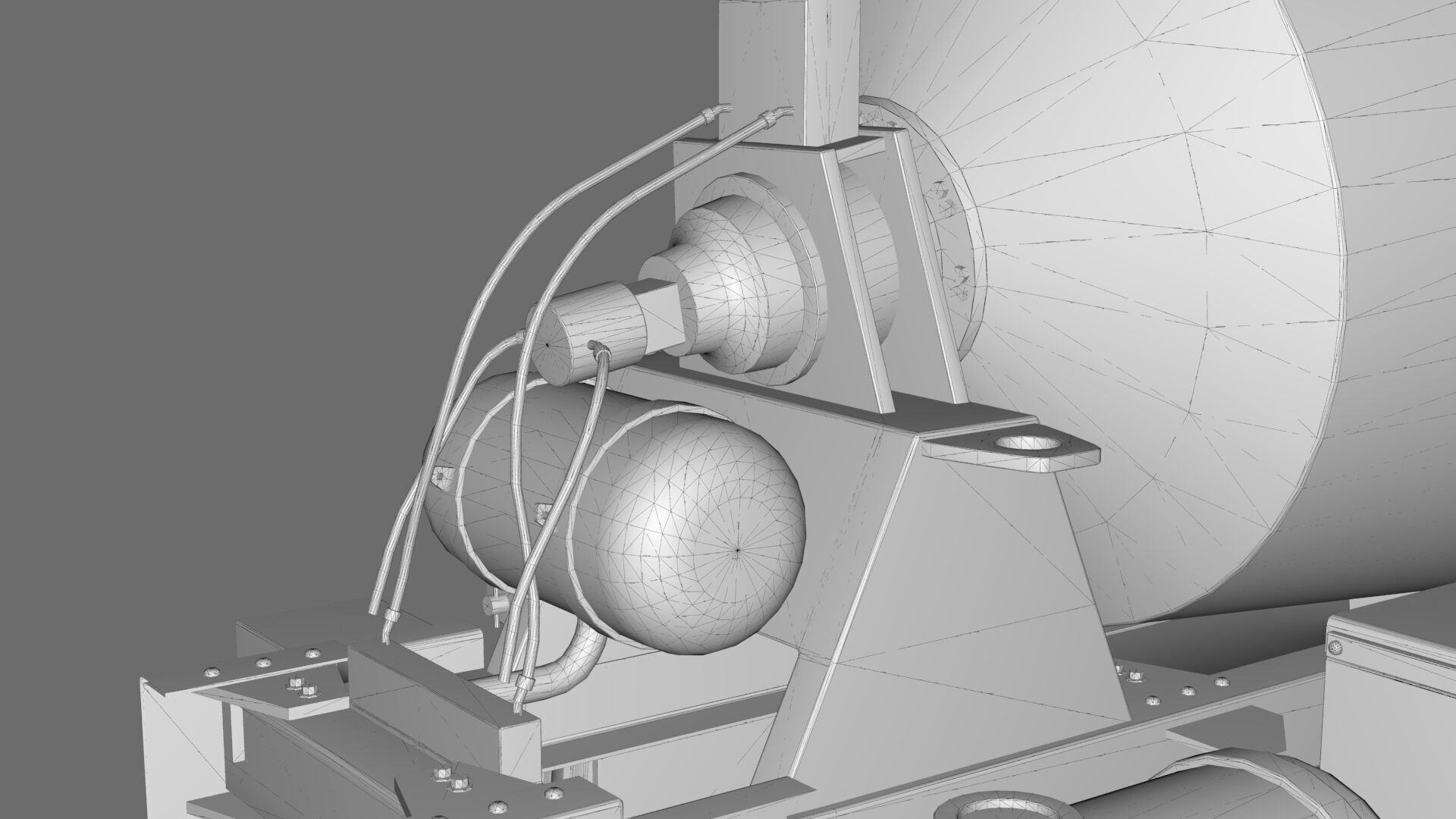 Beck Concrete Mixer Equipment 3D Model  BLENDER Low-poly 3D model_17