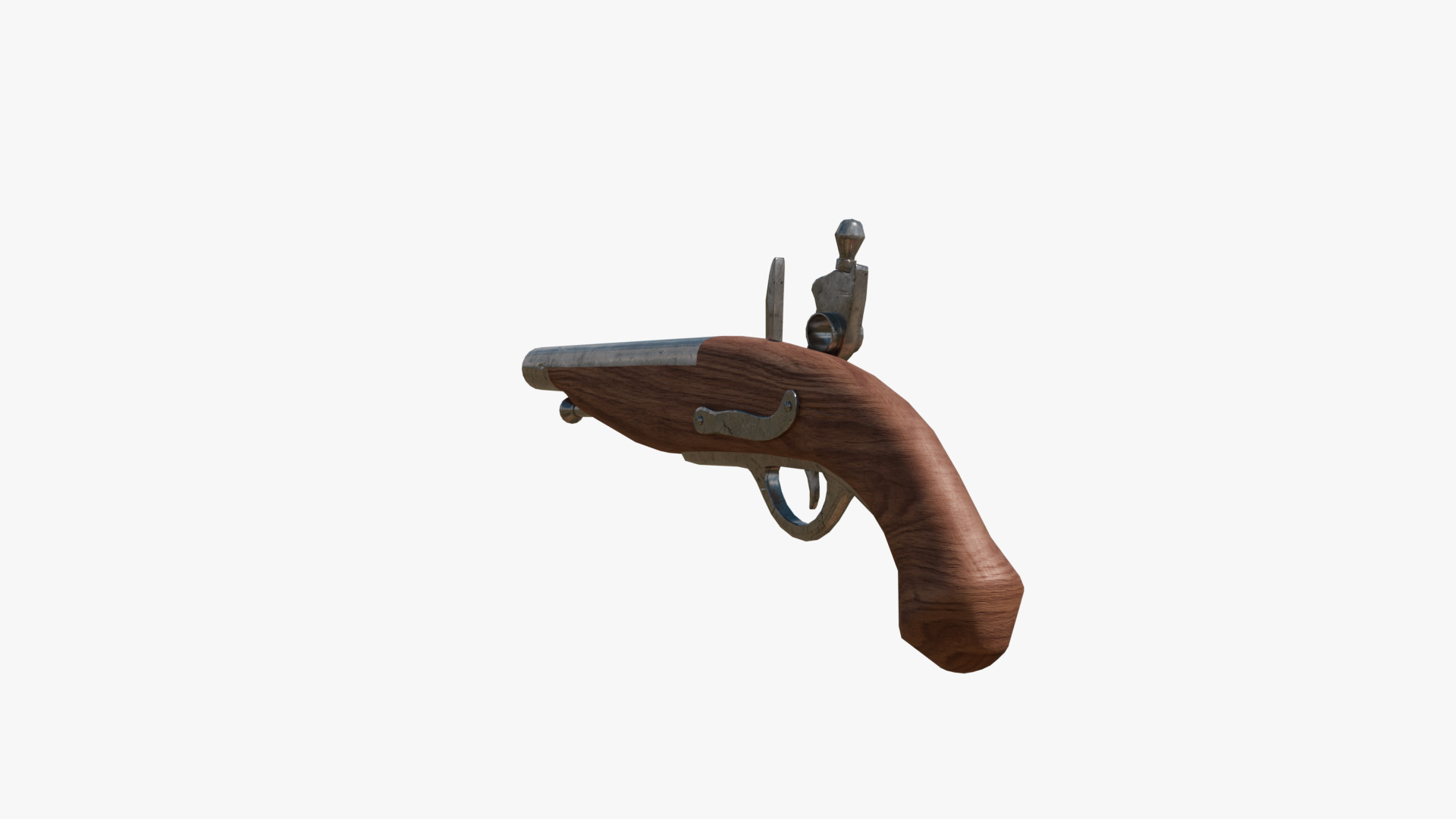 Pirate Gun Low-poly 3D model_4