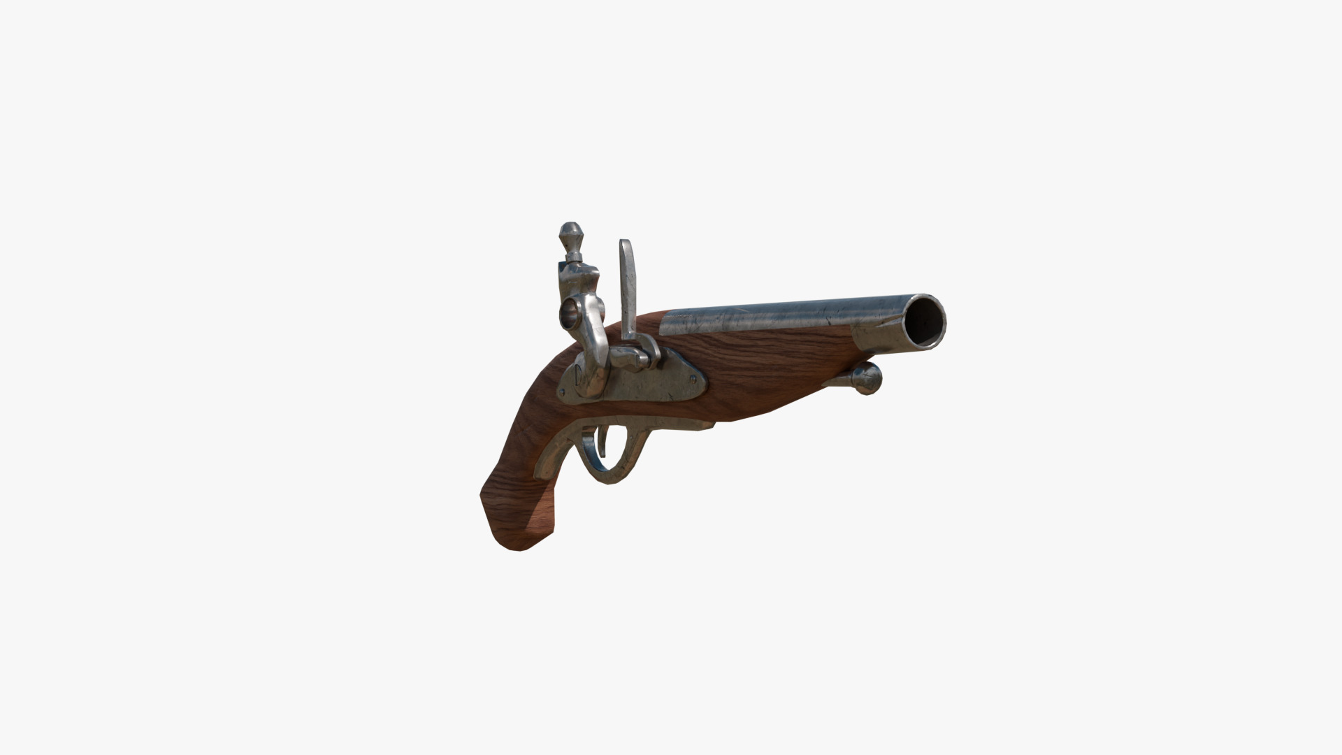 Pirate Gun Low-poly 3D model_2