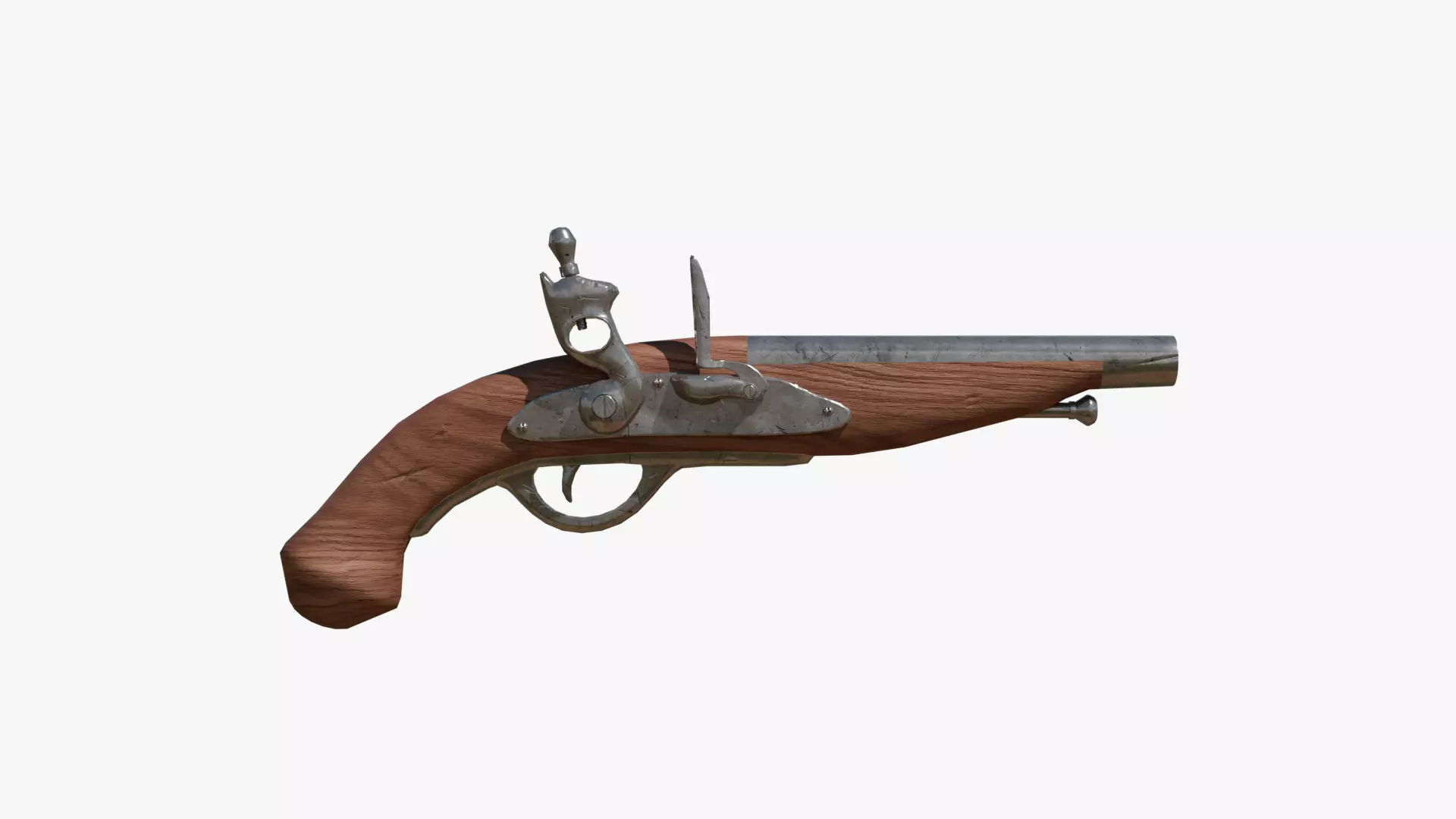 Pirate Gun Low-poly 3D model_0